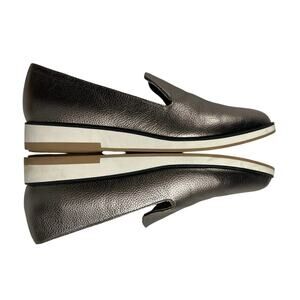 Com + Sens Metallic Wedge Slip On Loafer Comfort Shoes Gel Insole Size 9.5